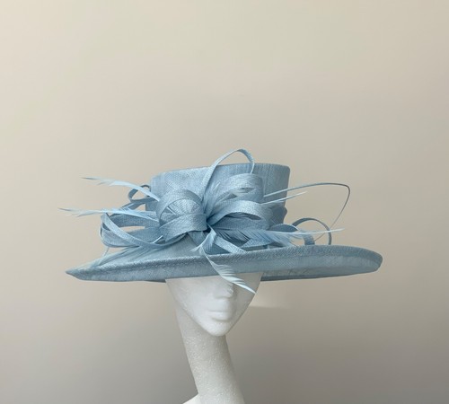 Pale Blue Wedding Occasion Hat 