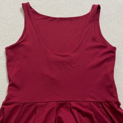 Susana Monaco Women Cherry Red Fit & Flare High Neck Tank Supplex Dress L |  eBay
