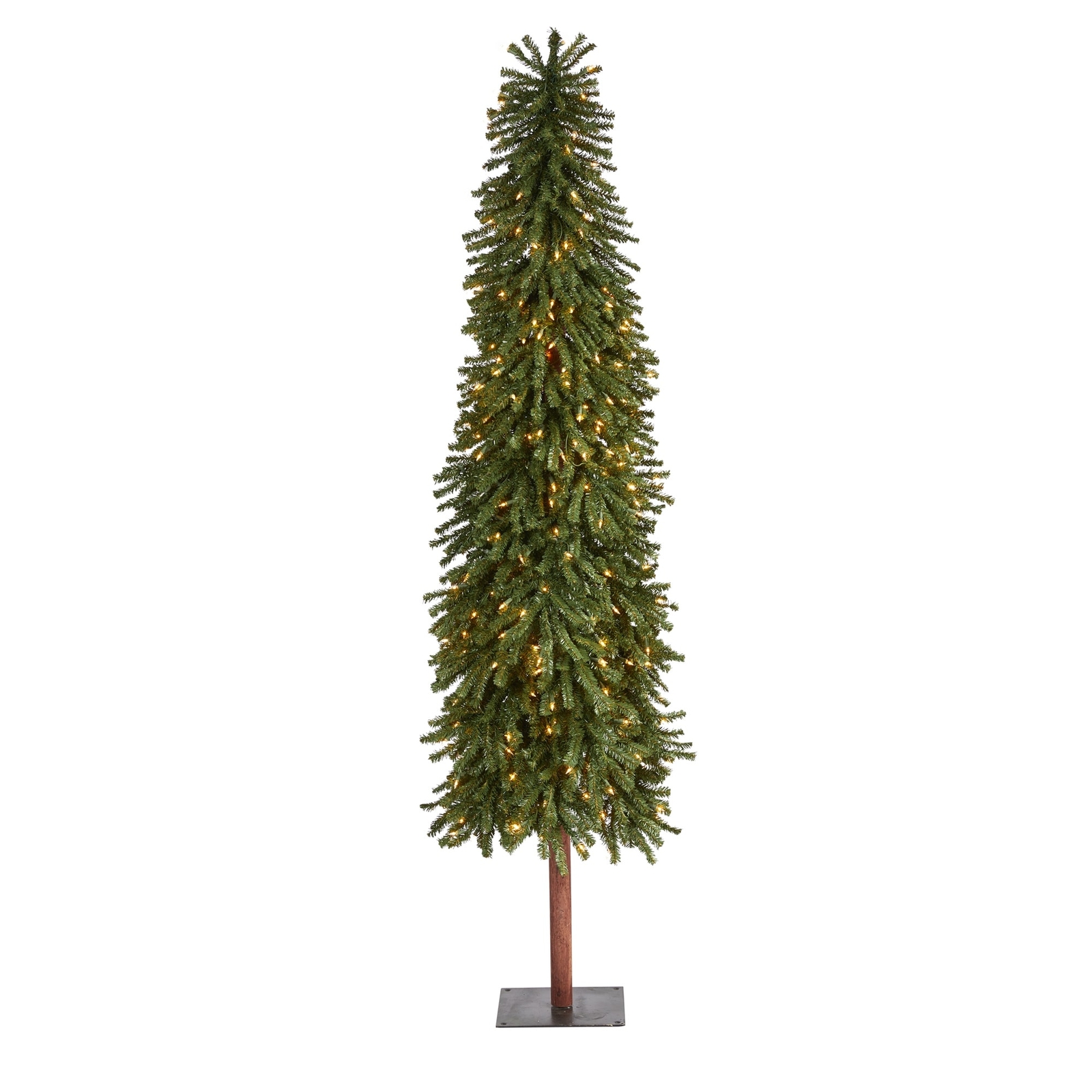 7' Grand Alpine Christmas Tree with 400 Clear Lights - Green Green 7'