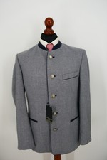 Lodenfrey Trachten Janker Gr.50 Seide Schurwolle Anthrazit Grau NEU + Etikett