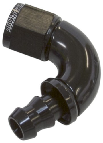 Aeroflow AF514-08BLK -8AN 120 Deg Full Flow Push Loblack Full Flow Push Lock - Picture 3 of 3