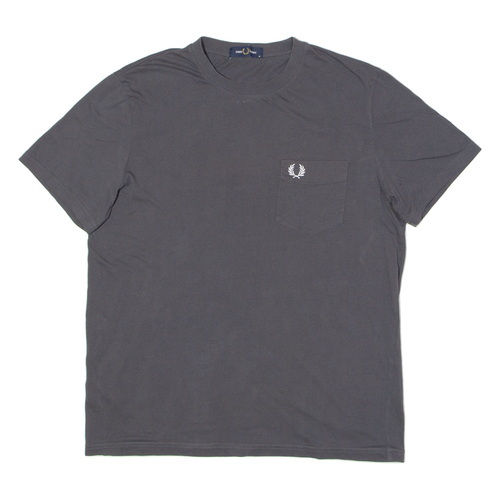 FRED PERRY Mens T-Shirt Grey Crew Neck M