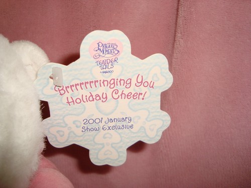 Precious Moments 2001 January Show Exclusive Plush Holiday Cheer Polar Bear 7" - Imagen 2 de 8