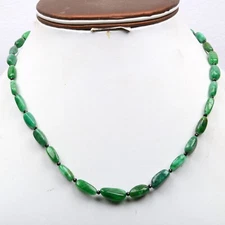Natural Emerald & Spinel Necklace 16 Inch Length 4x8-6x15 MM Nugget Shape Beads