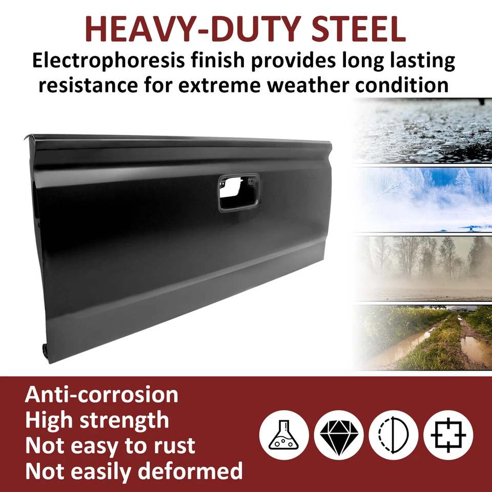 For Chevy Silverado Sierra 2014-2019 2015 2016 Black Tailgate Assembly W/ Assist - Imagem 2 de 4