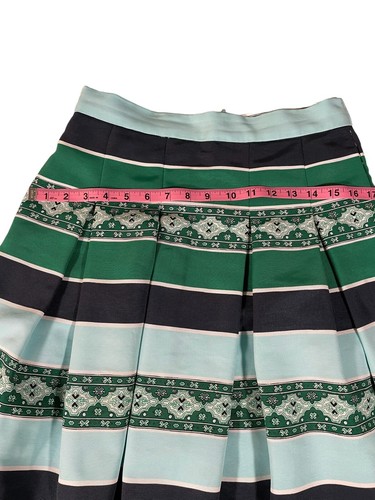 Womens Eva Mendes Striped Pleated Skirt Size 4 - Picture 4 of 5