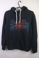Superdry Black Polyester Fleece Long Sleeves Pullover Sweatshirt Hoodie 10