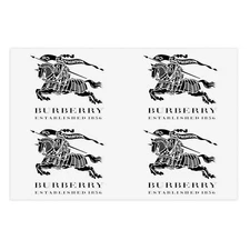 Burberry Logo 6"x4" Sticker Sheets (4 stickers per sheet)