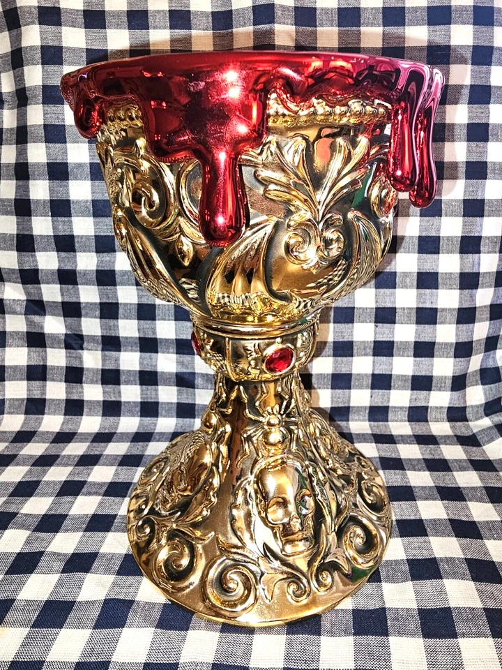 Cáliz Sangriento + Sangre de Vampiro Juego de 3 Mechas Vela y Pedestal Baño y Cuerpo Funciona Foto 3 de 4