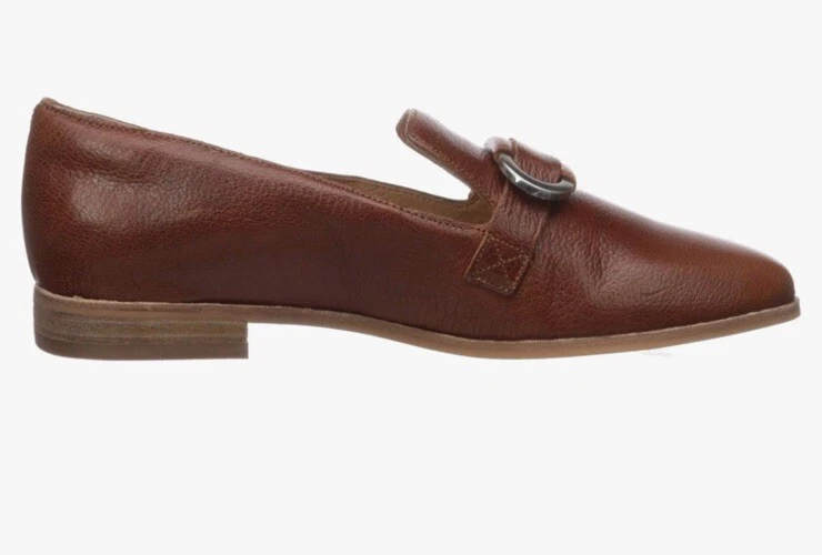 Zapatos Mocasines Corso Como Para Mujer Clarrah Cuero Whisky Puntera Almendra Sin Cordones Talla 11 Foto 2 de 4