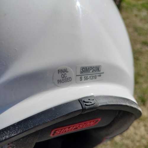 Casco moto Simpson Venom integrale bianco taglia S - Foto 8 di 8