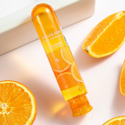 Personal Lubricant Water-Based Gel Lube Oral Edible Fruit Orange Flavored Lube