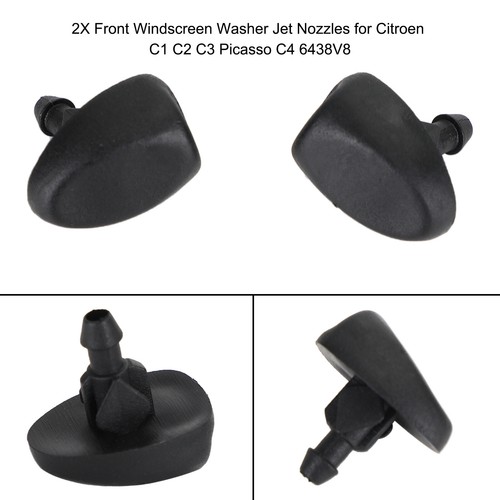 2X Front Windscreen Washer Jet Nozzles for Citroen C1 C2 C3 Picasso C4