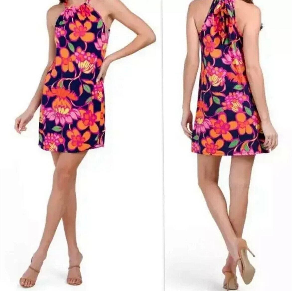 Trina Turk Juju Floral Printed Halter Mini Dress Extra Large Trina Turk Juju Floral Printed Halter Mini Dress Extra Large