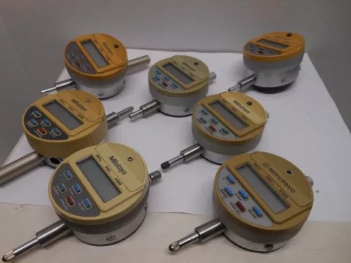 Lot Of 7 Mitutoyo Digital Indicators 1/2 Travel For Parts  Or Repair