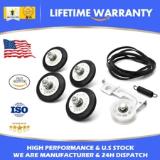 For LG Kenmore Dryer Drum Maintenace Repair Kit Rrum Roller+Belt+Idler Pulley