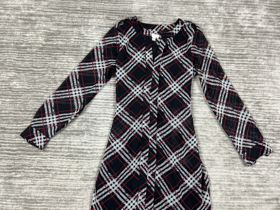 Encantador Vestido Charlie Mujer Mediano Multicolor Manga Larga Hasta la Rodilla Cambio Foto 2 de 4