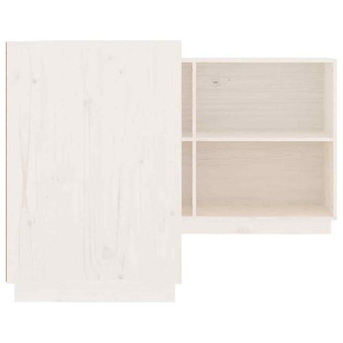 Schreibtisch Weiß 110x50x75 cm Massivholz Kiefer - Bild 8 von 12