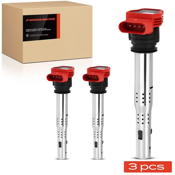 Frankberg 3X ZÜNdspule Passend FüR Audi A4 A5 A6 A7 A8 Q5 Q7 R8 Lamborghini-image