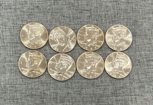 1997-P&D Partial Rolls Uncirculated Kennedy Half Dollars-25 coins