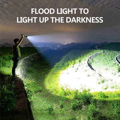 USB Flashlight Multi-function Zoom Flashlight Outdoor Camping Flashli KOJG