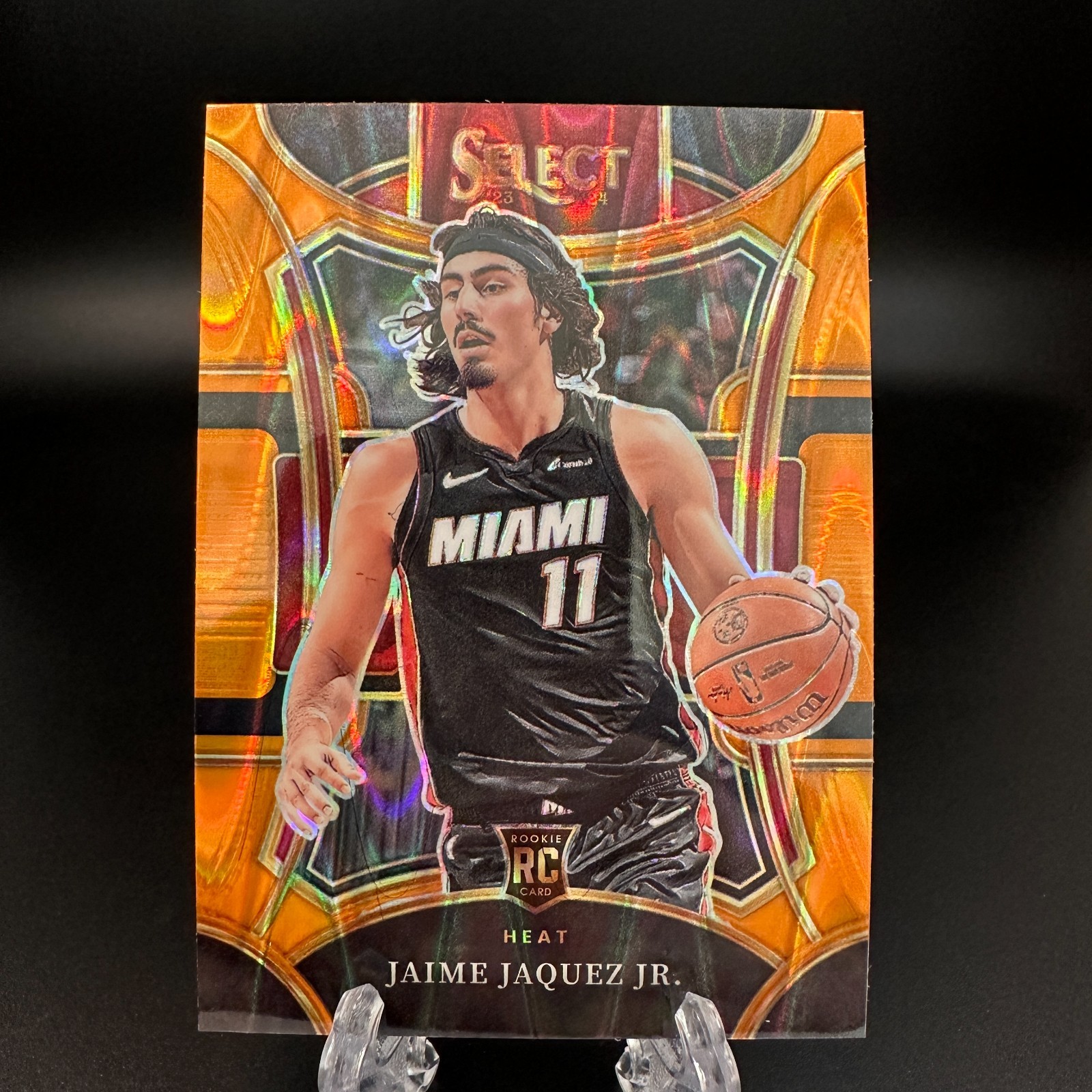 2023-24 Panini Select Mezzanine Orange Tectonic Prizm Jaime Jaquez Jr. RC #302