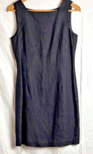 NWOT Talbots Classic Black Irish Linen Lined Sheath Dress Size 10 Petite