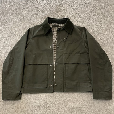 #ad UNIQLO Utility Short Blouson Jacket Mens XXS Olive Oversized Boxy Corduroy Chore $80.00