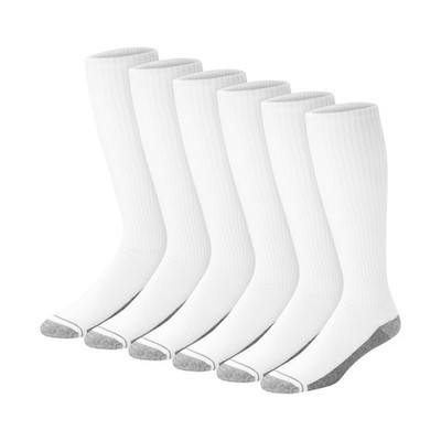 Hanes Men's Crew Socks Pack, 6-Pair Max Cushion 6, White