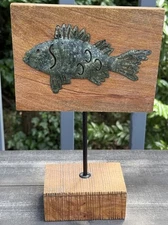 12" Sanibel Shores Fish Table Decor - Beach House - Sea Shore - Nautical