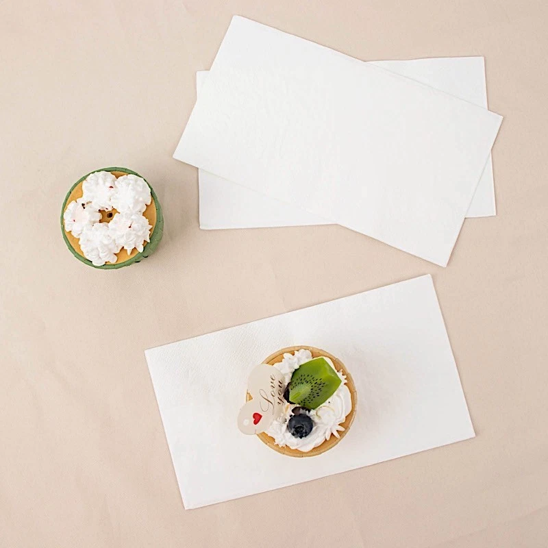 WHITE 50 Soft 2 Ply Dinner Cocktail Paper NAPKINS Party Events Home Decorations - Image 2 of 4