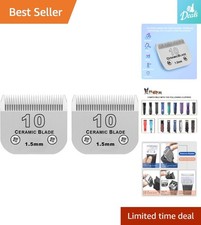 10 Ceramic Replacement Dog Grooming Blades, Compatible with Wahl  Oster Clipper
