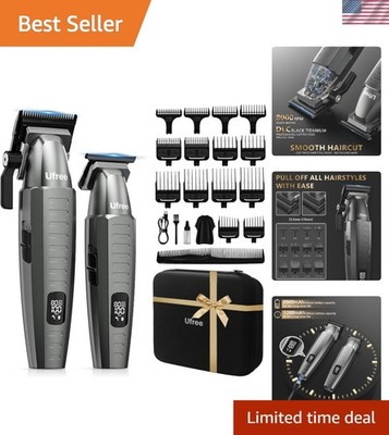 Professional Clippers and Trimmers Set, Cordless Hair Clippers for Men, Barbe...