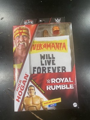 WWE Elite Royal Rumble Hulk Hogan Hulkamania Will Live Forever w/Khali BAF New