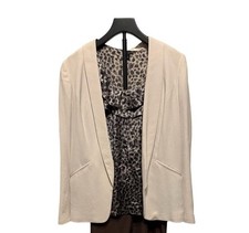 Classiques Entier Open Front Blazer Size M Ivory Triacetate Jacket
