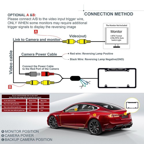 Backup Camera Vehicle Reversing for Car/SUV/Pickup/Truck/Van/RV/Trailer Singl... - Picture 6 of 6