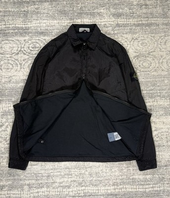 Stone Island Authentic Garment Dyed Nylon Black Jacket Double