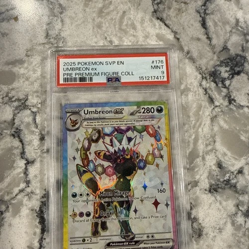 2025 POKEMON UMBREON EX #176 PSA 9 BLACK STAR PROMO SVP Premium Figure Coll