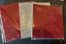 Stampin' Up Glimmer Paper Set 3 - 6x6 Real Red  White 16 Sheets, Be Dazzling 8