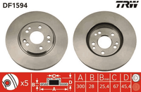 2X Bremsscheibe Vorderachse FüR MERCEDES-BENZ 124 Stufenheck 190 E-KLASSE Sl