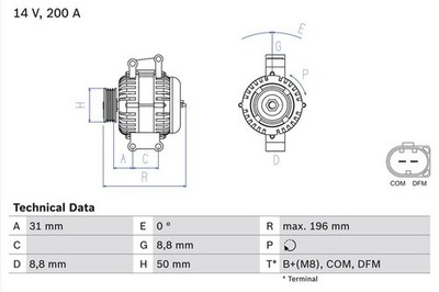 Alternator Bosch 0986047490