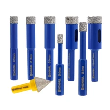 Diamond Hole Saw Kit - (6/8/10/12/14/16/18Mm+20Mm Hex Chamfer) Diamond Core Dril