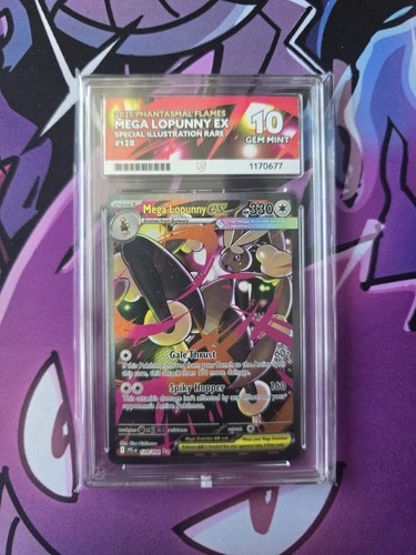 Mega Lopunny EX 128/094 - Phantasmal Flames - ACE 10 PERFECT SUBGRADES