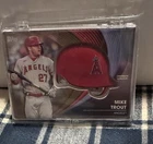Mike Trout Gold Parallel 38/75 Baseball Helmet Relic Card 2022 Topps Series 2