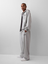 Unisex Heavyweight Oversized Logo Zip Hoodie