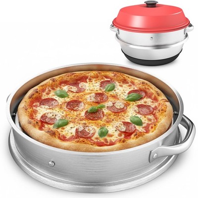 Pizzaaufsatz für Omnia Camping Backofen, Vollflächiger Backeinsatz aus Edelstahl