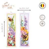 Lanarte Kreuzstich Lesezeichen Set Blumenpower 2Er Pack Diy Stickset AnfäNger
