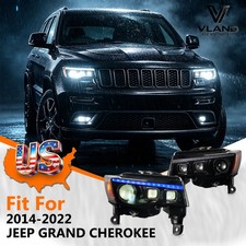 For 2014-2022 Jeep Grand Cherokee Full Led Tri-projector Headlights Wsequential For 2014-2022 Jeep Grand Cherokee Full Led Tri-projector Headlights Wsequential