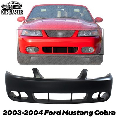 Front Bumper Cover For 2003-2004 Ford Mustang Cobra Primed With Fog Light Holes