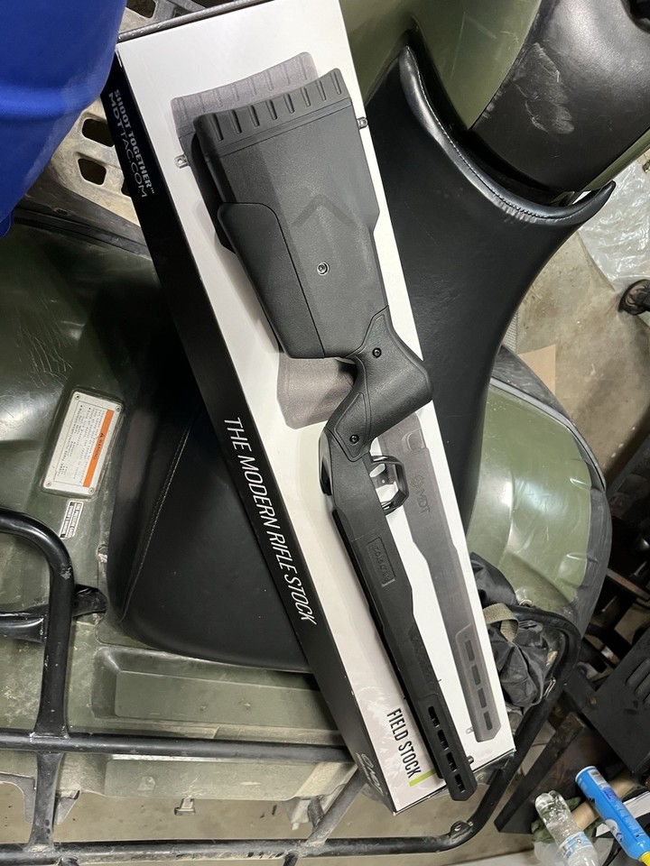 MDT Field Stock Tikka T1X RH Black Chassis, Adjustable Cheek Riser ...